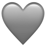 Grey heart emoji